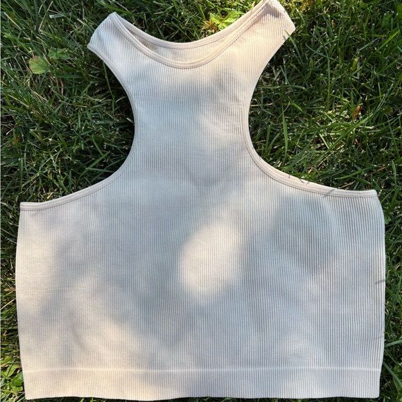 Wild Fable Beige Ribbed Tank Top - Picture 1 of 3
